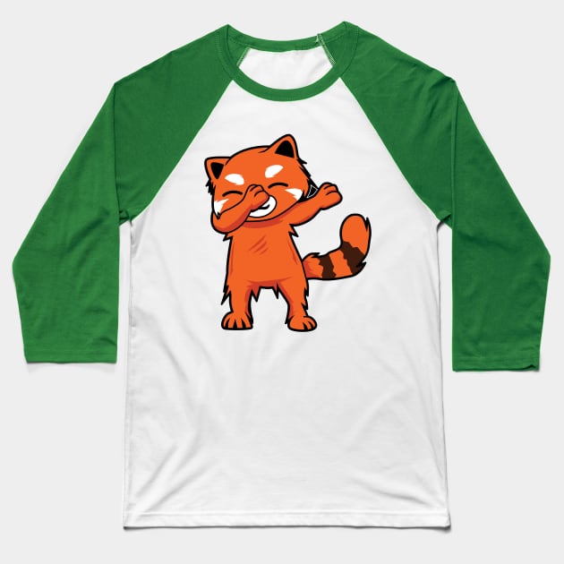 dabbing red panda Baseball T-Shirt by BEEtheTEE